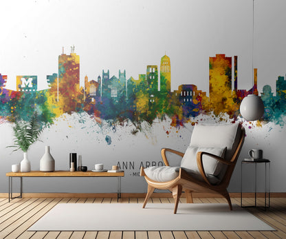 Ann Arbor Michigan Skyline fototapet