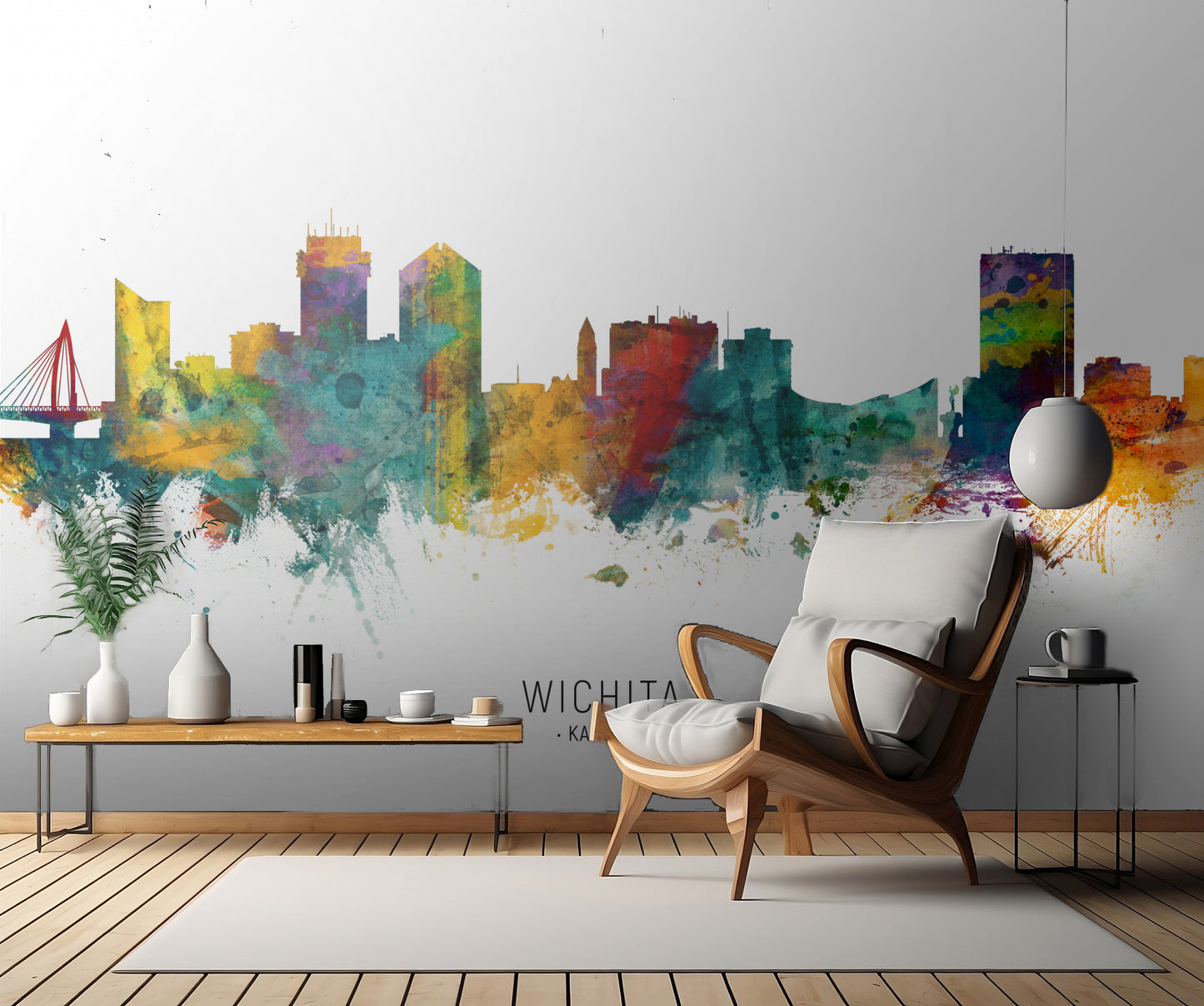 Wichita Kansas Skyline fototapet