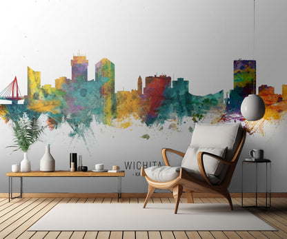 Wichita Kansas Skyline fototapet