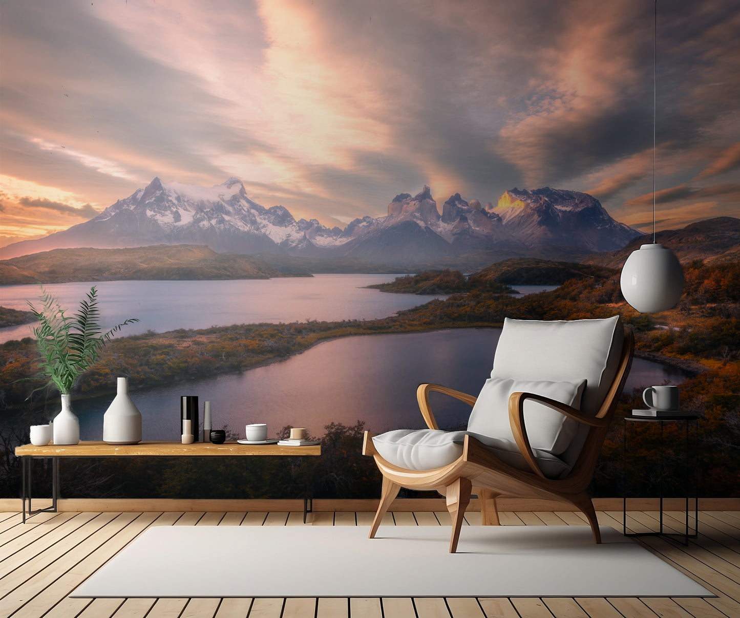 Autumn at Torres del Paine fototapet