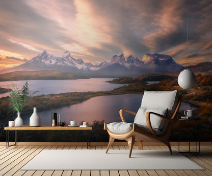 Autumn at Torres del Paine fototapet