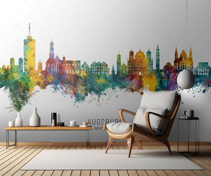 Augsburg Germany Skyline fototapet