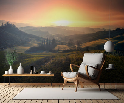 Val d'Orcia in the morning fototapet