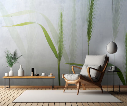 Wavy green fototapet