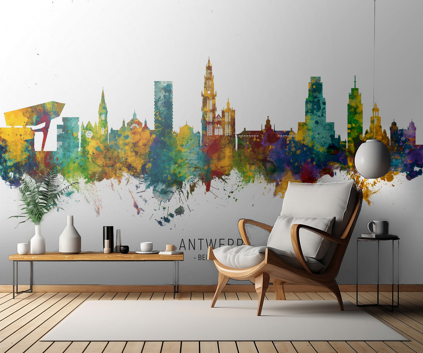 Antwerp Belgium Skyline fototapet