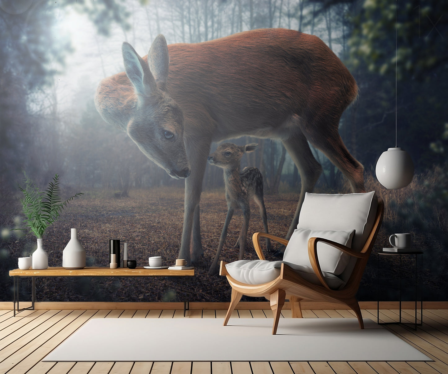 Mother and Fawn fototapet