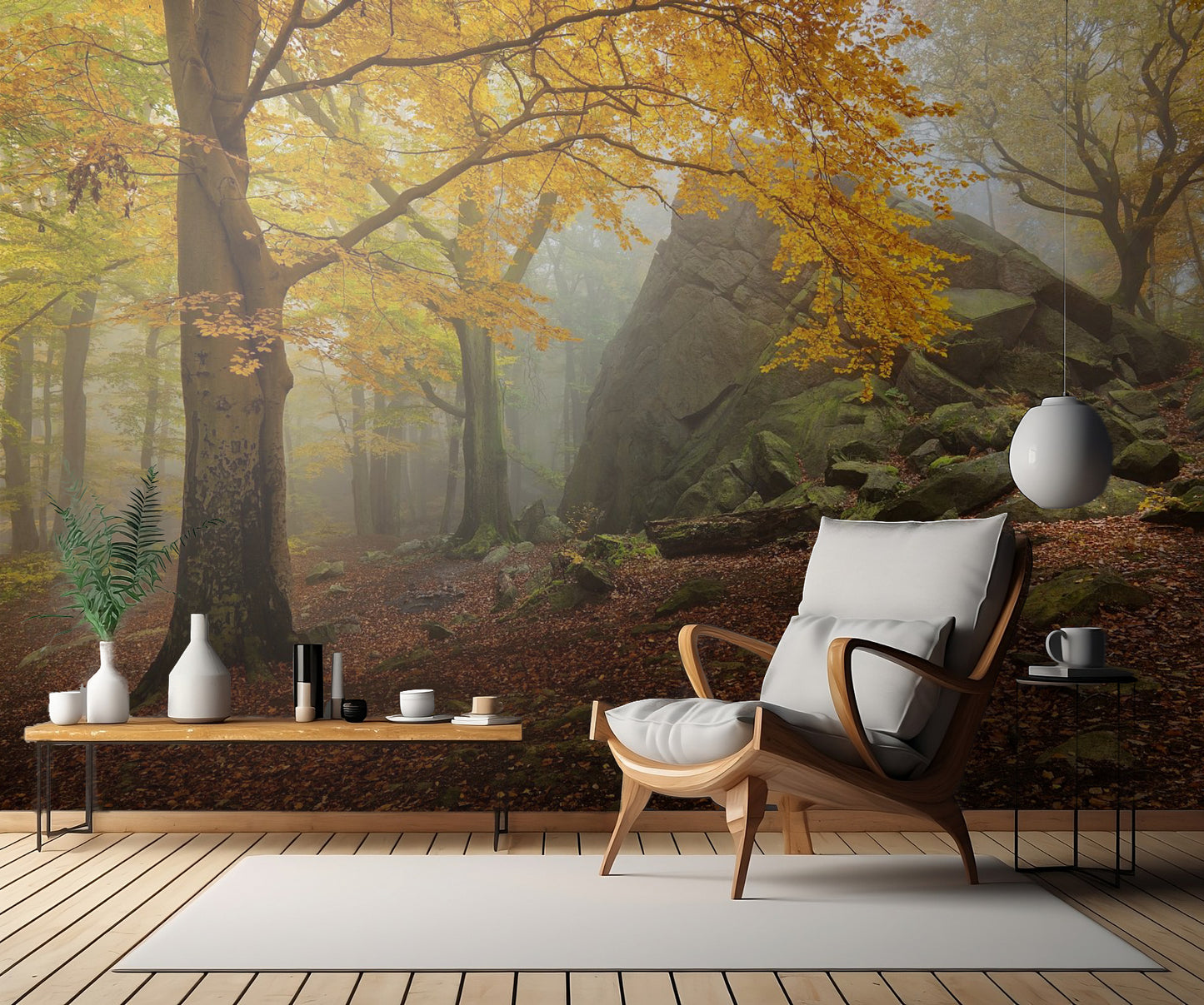 Autumn forest fototapet