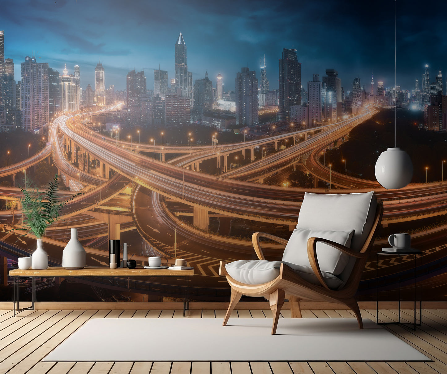 Xing Shanghai by Night fototapet