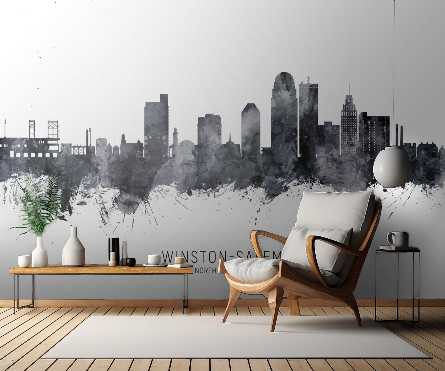 Winston-Salem North Carolina Skyline fototapet